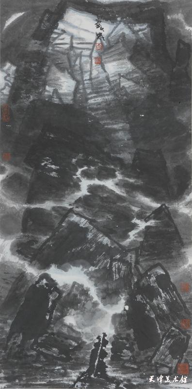 李宝林-月夜奇峰图-138x68cm.jpg
