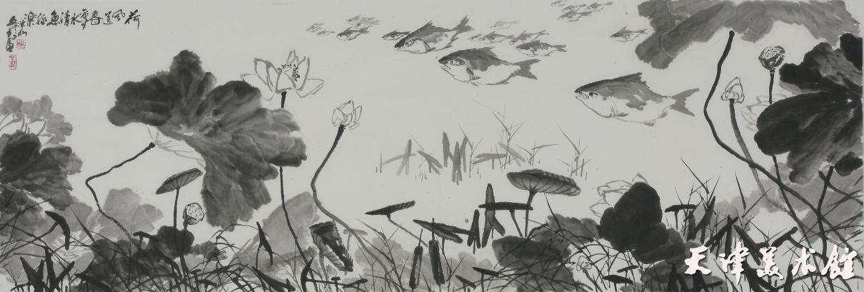 韩文来-荷风送香气-215cmx72cm.jpg